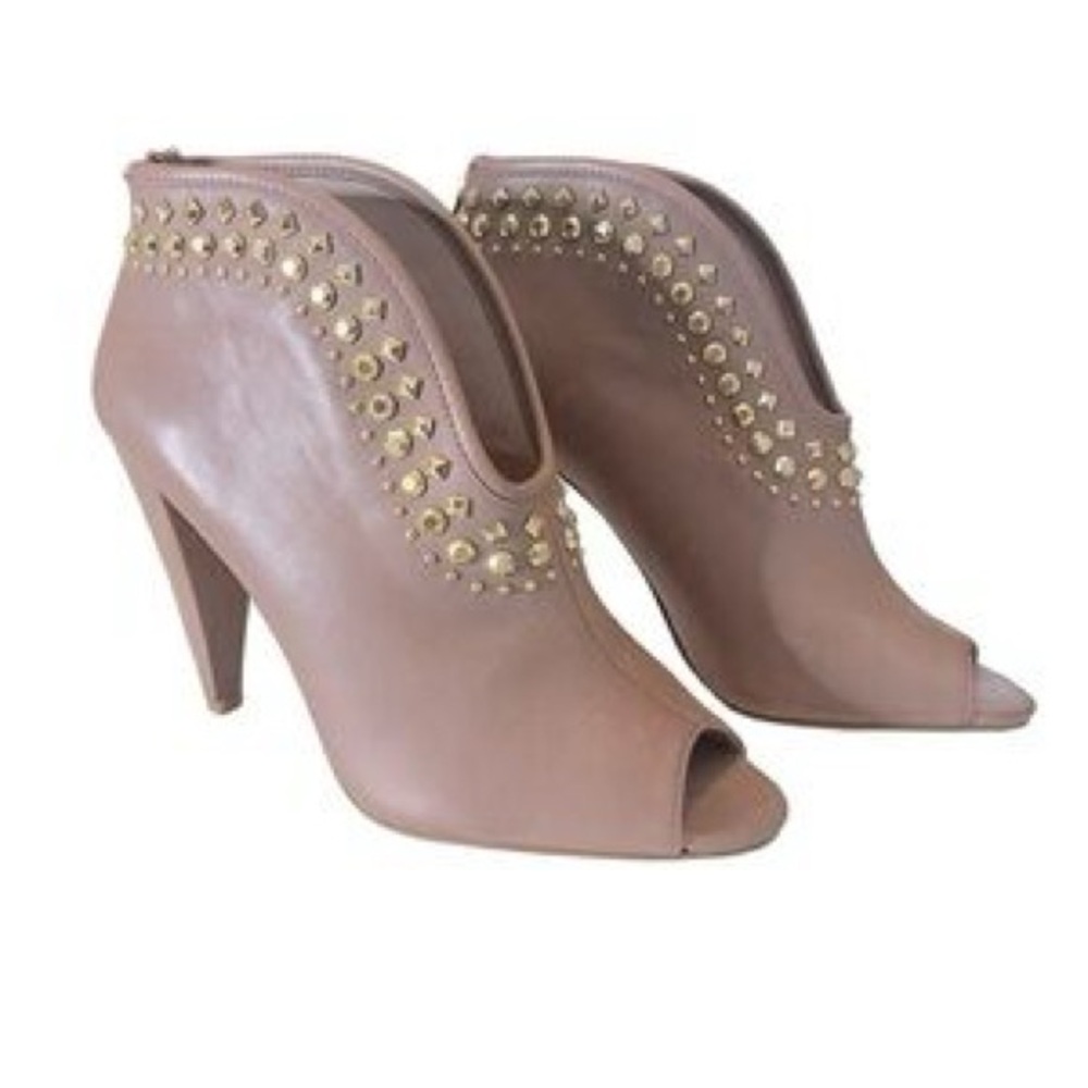 Vince Camuto Studded Peep-Toe Booties